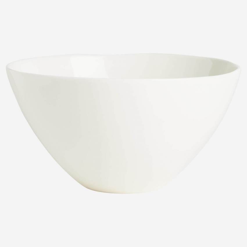 Saladeira de porcelana - 20 cm - Branco