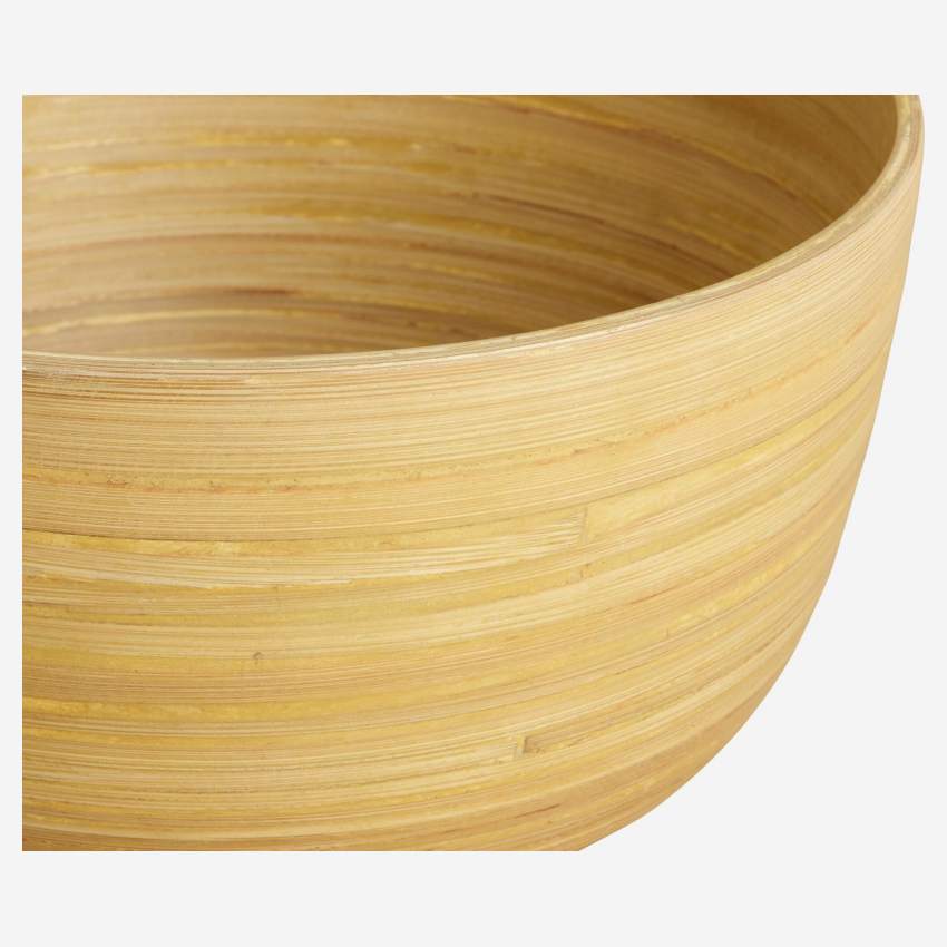 Tigela de bambu - 22 cm - Natural