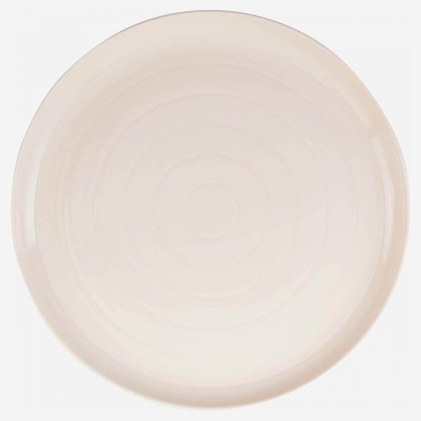 Plato llano de porcelana - 27cm - Crema