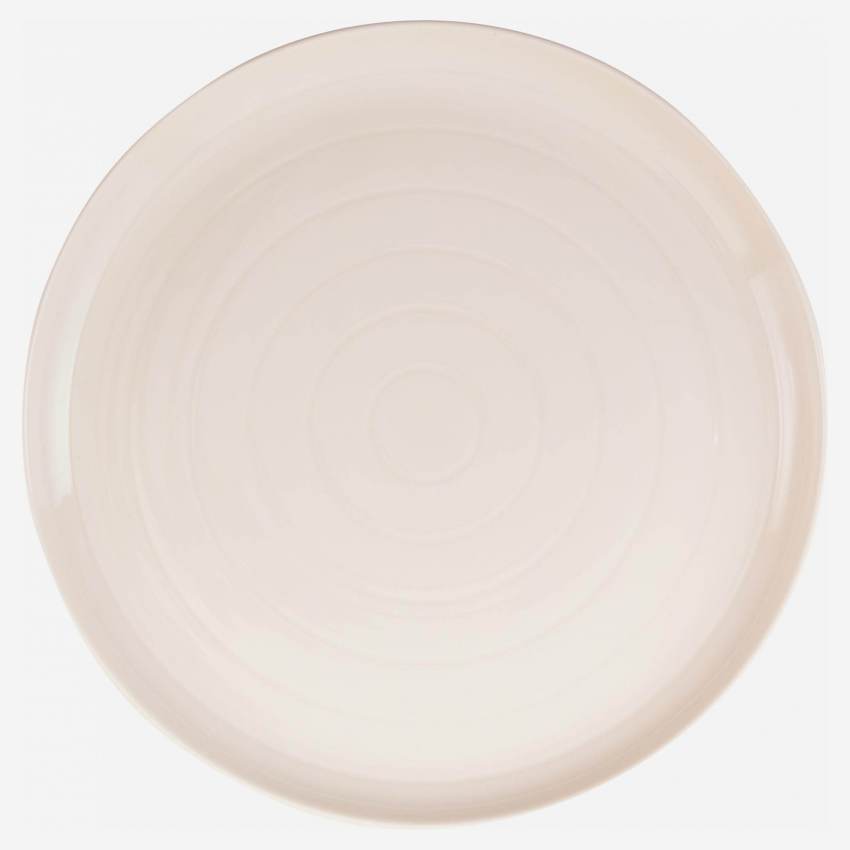 Plato llano de porcelana - 27cm - Crema