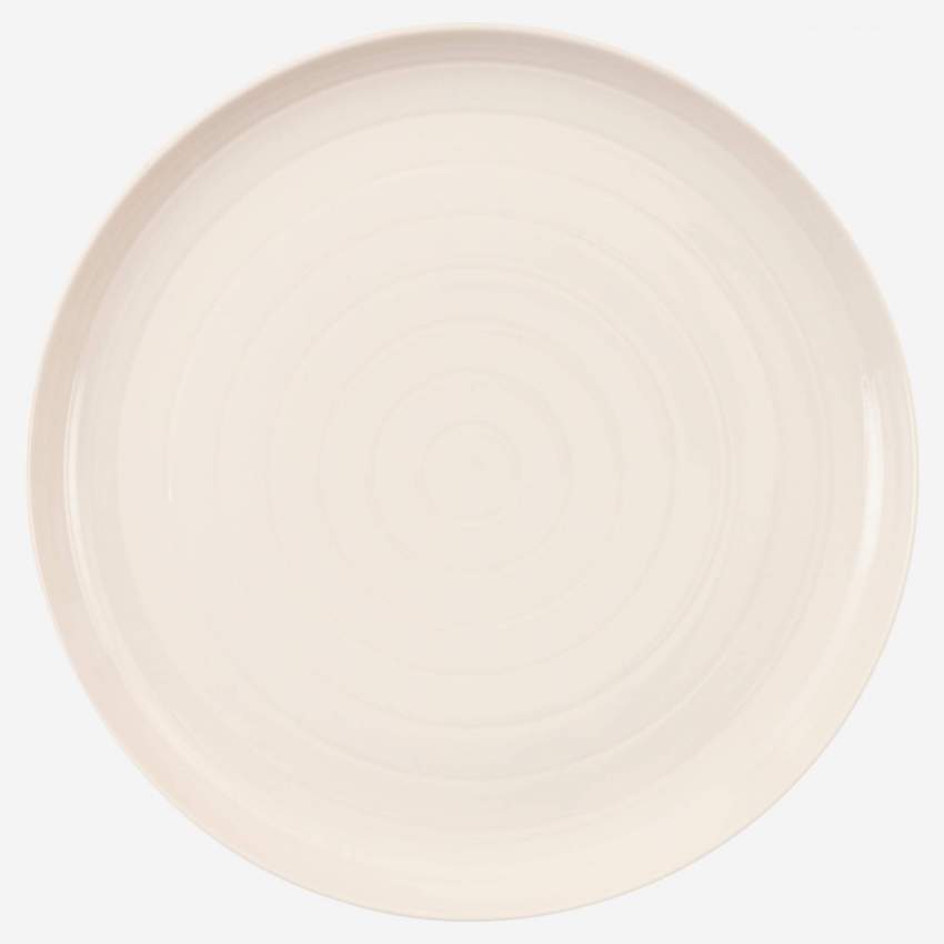 Prato de sobremesa de porcelana - 21 cm - Creme