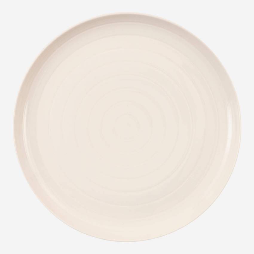 Piatto da dessert in porcellana - Crema - 21 cm