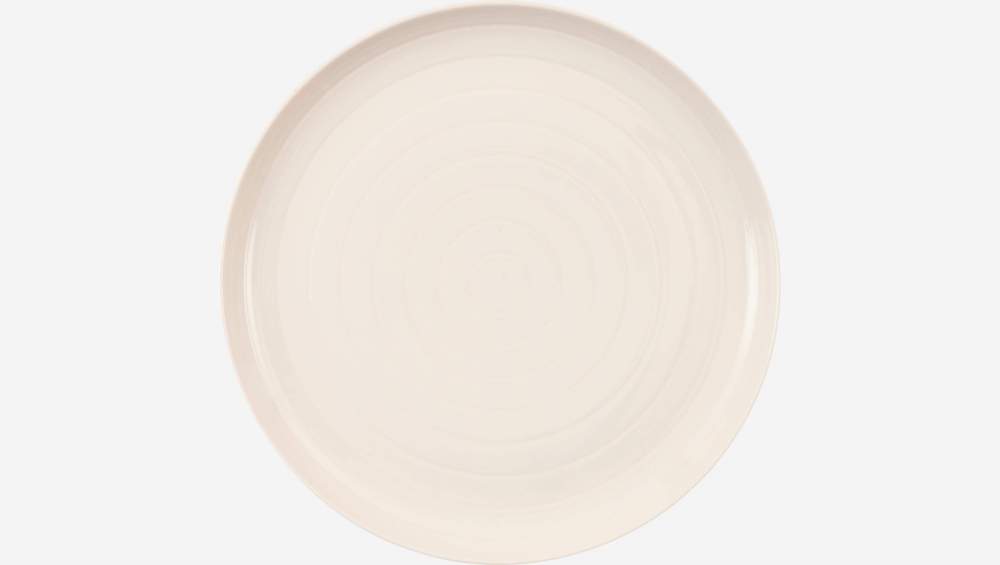 Prato de sobremesa de porcelana - 21 cm - Creme