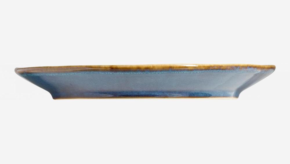 Dessertbord aardewerk - 22 cm - Blauw