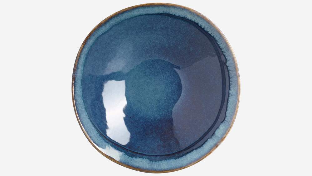 Fuente de gres  - 33 cm - azul
