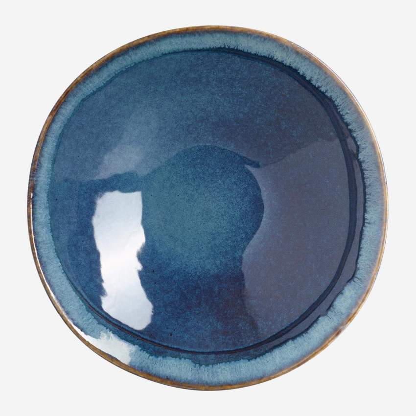 Prato p/ servir em grés - 33 cm - Azul