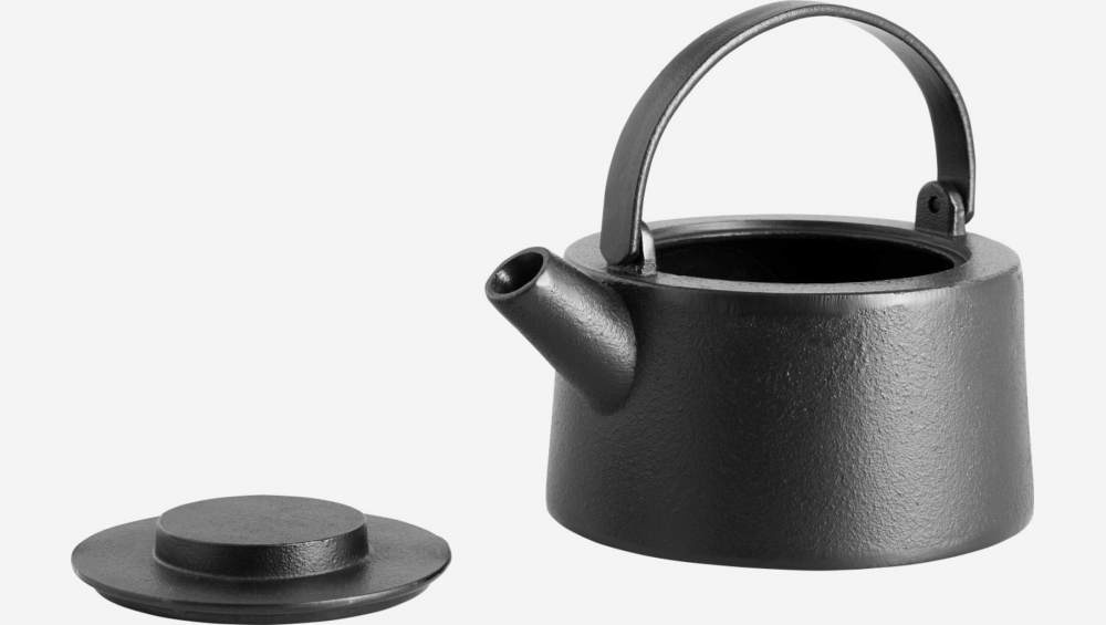 Teekanne aus Gusseisen - 1 Liter - Schwarz