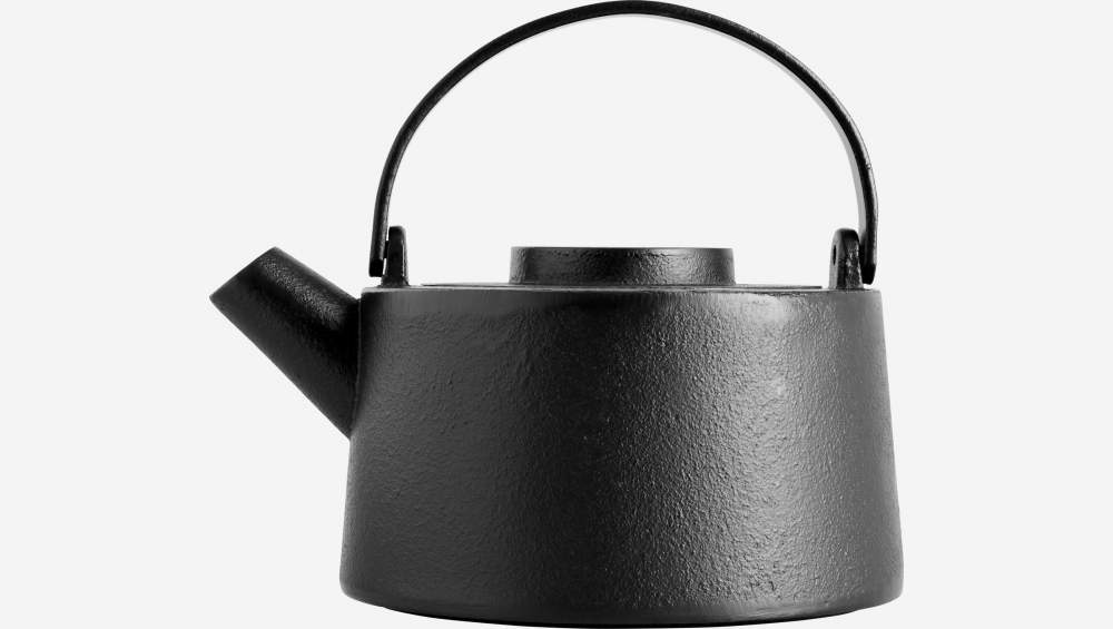 Teekanne aus Gusseisen - 1 Liter - Schwarz