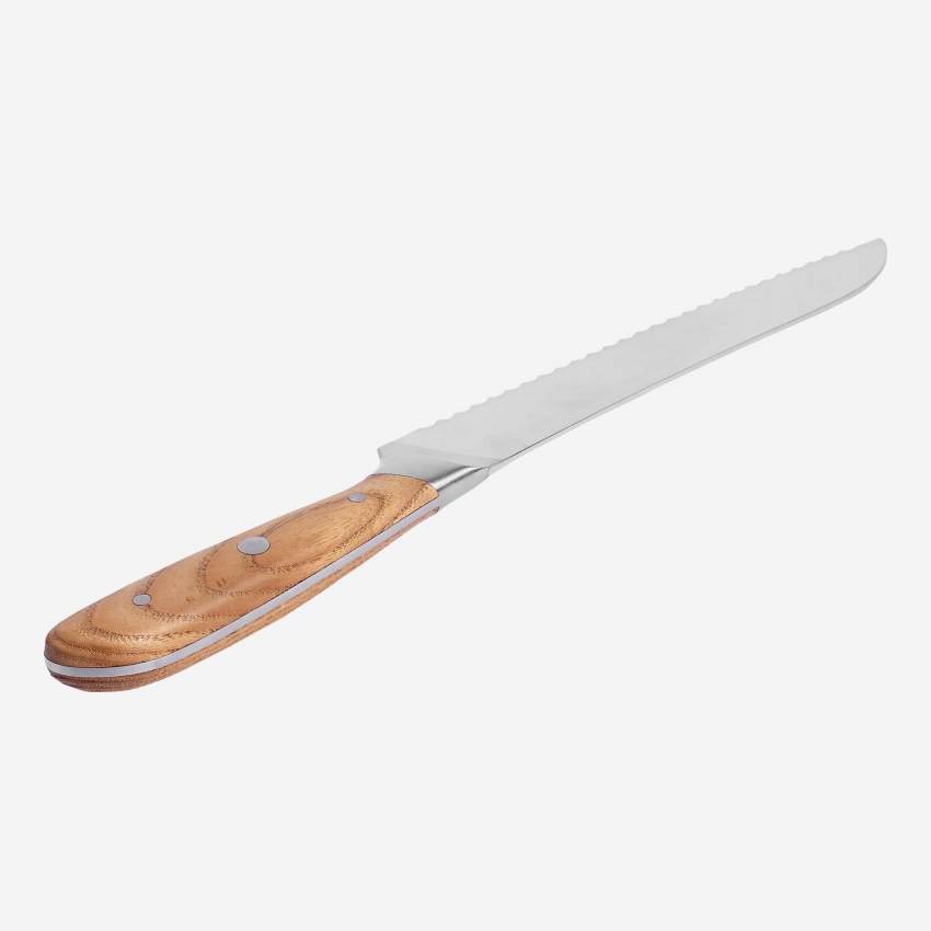 Brotmesser mit Griff aus Holz