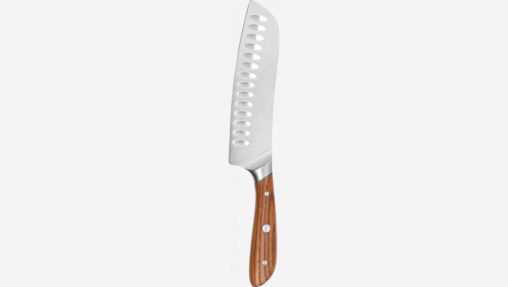 Couteau santoku avec manche en bois