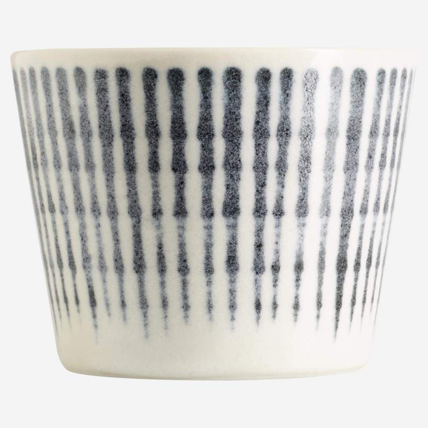 Tasse aus Porzellan - Blaue Streifen - 180 ml