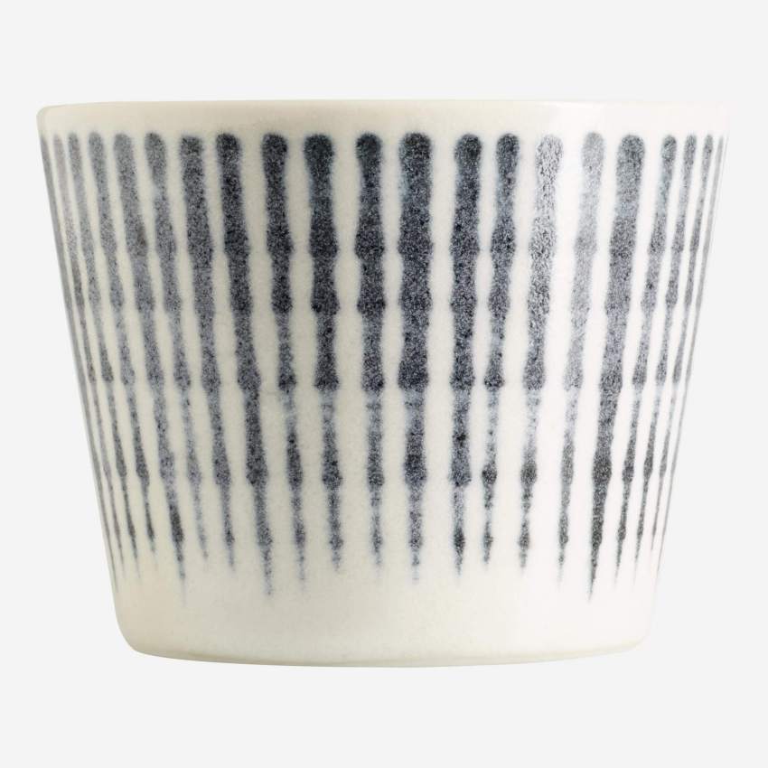 Tasse en porcelaine - Lignes bleues - 180 ml