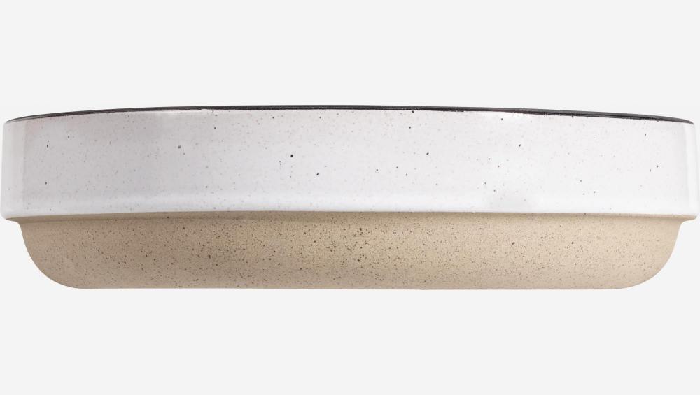 Tiefer Teller aus Sandstein - Weiß - 20 cm