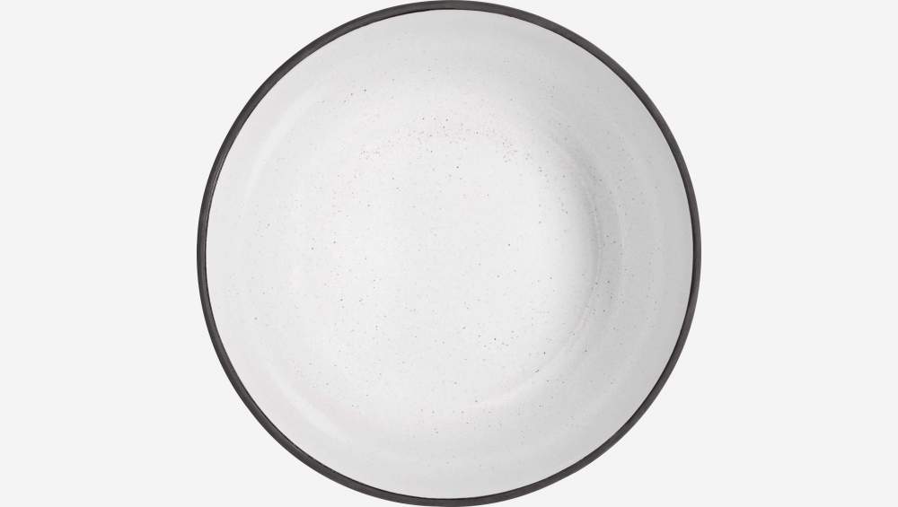 Salatschüssel aus Sandstein - Weiß - 2,6 Liter