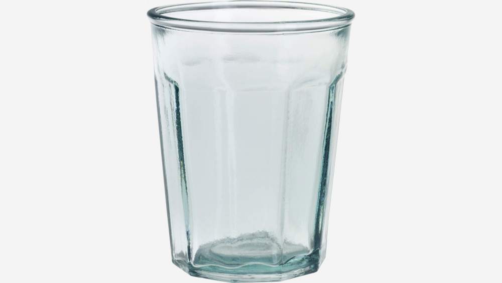 Bicchiere di vetro riciclato - Azzurro - 400 ml