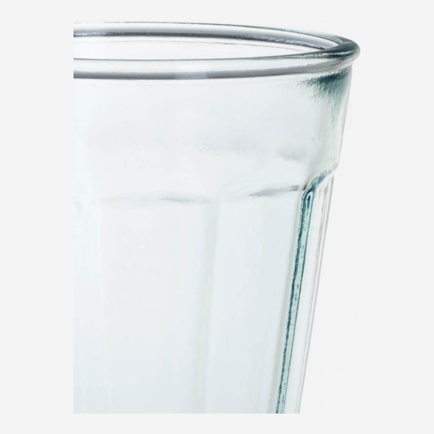 Bicchiere di vetro riciclato - Azzurro - 400 ml