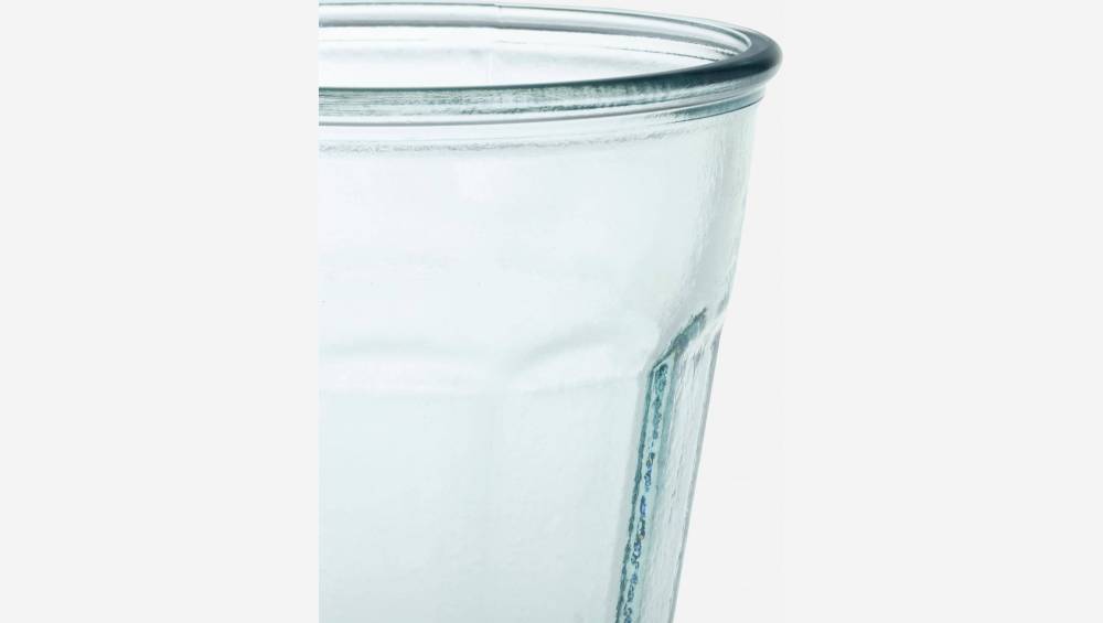 Bicchiere in vetro riciclato - Azzurro - 220 ml