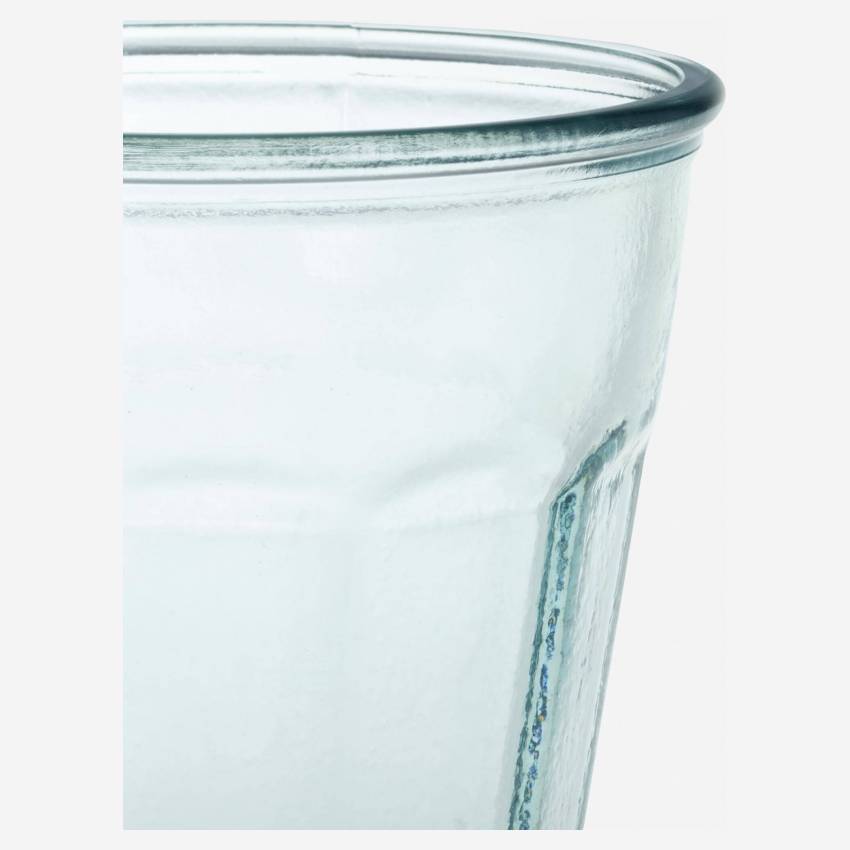 Bicchiere in vetro riciclato - Azzurro - 220 ml
