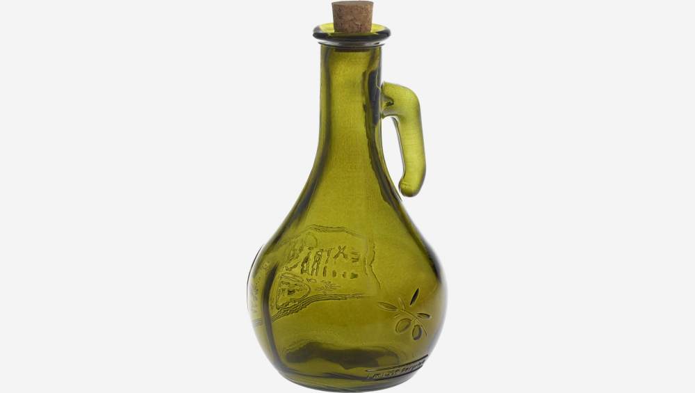 Ölflasche aus Recyclingglas - Olivgrün - 500 ml