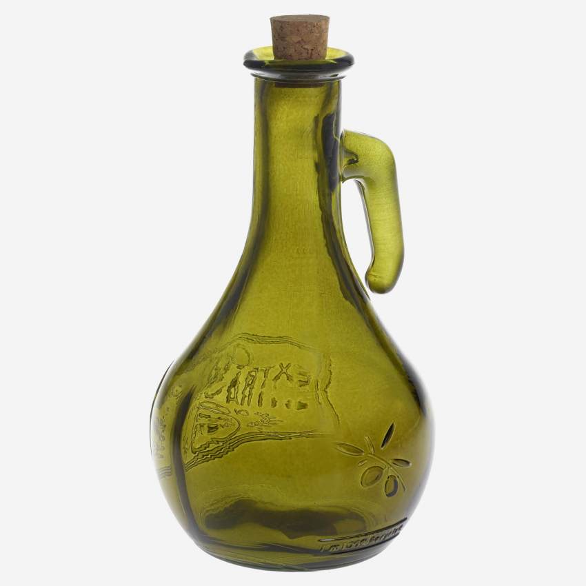 Galheteiro de vidro reciclado - 500 ml - Verde-oliva