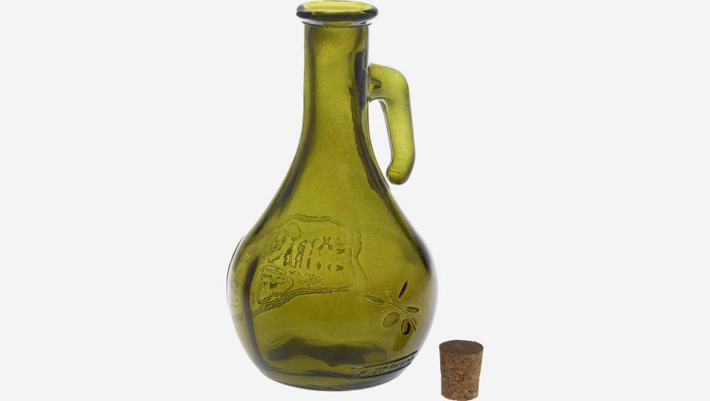 Ölflasche aus Recyclingglas - Olivgrün - 500 ml