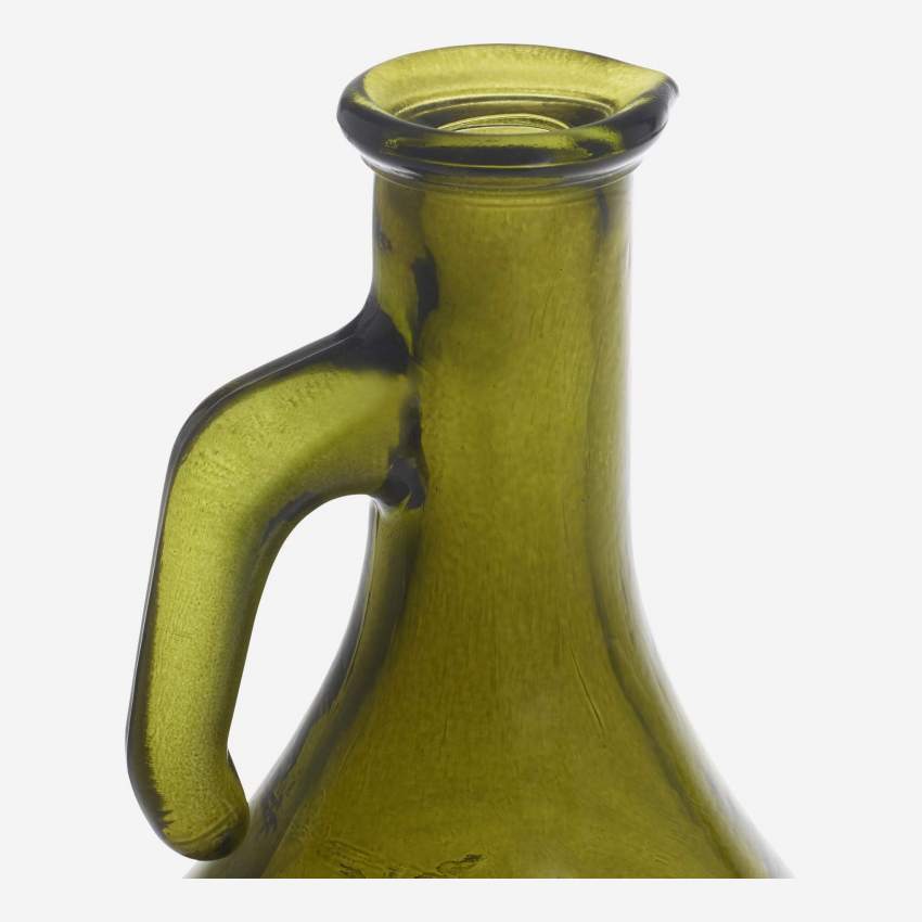 Galheteiro de vidro reciclado - 500 ml - Verde-oliva