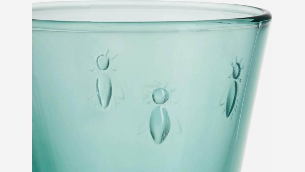 Taça de vidro prensado - 240 ml - Verde esmeralda
