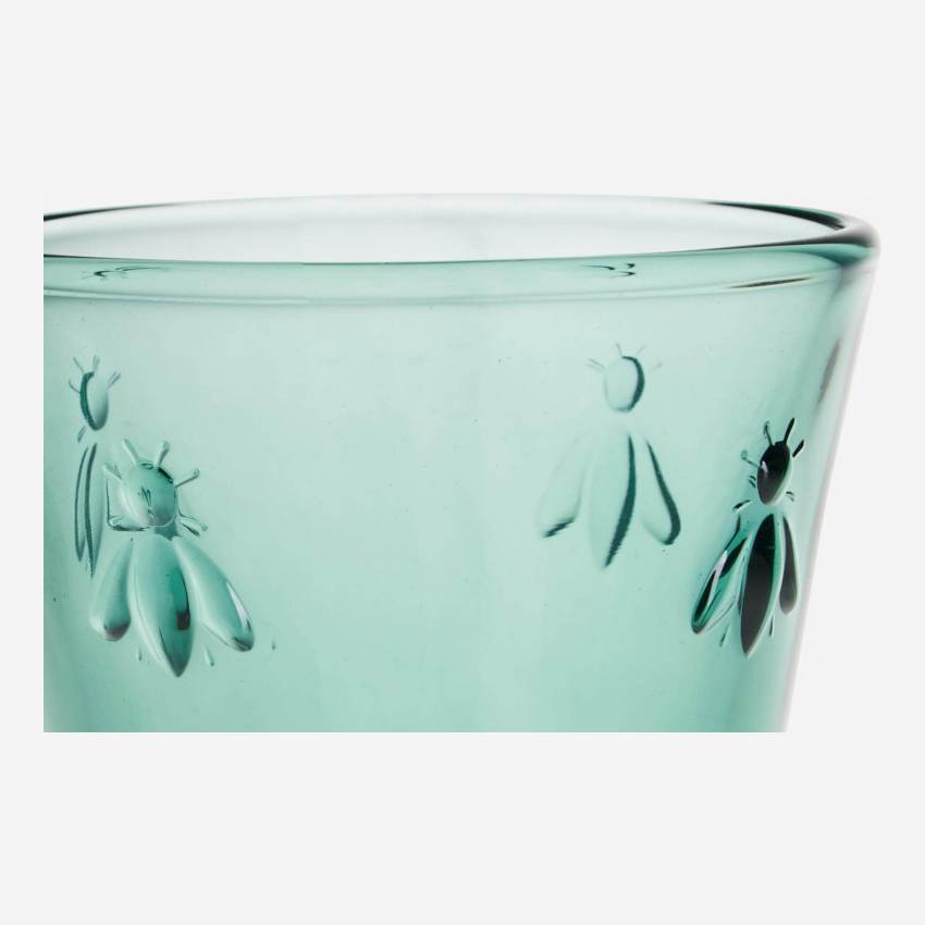 Vaso de Vidrio prensado - Verde Esmeralda