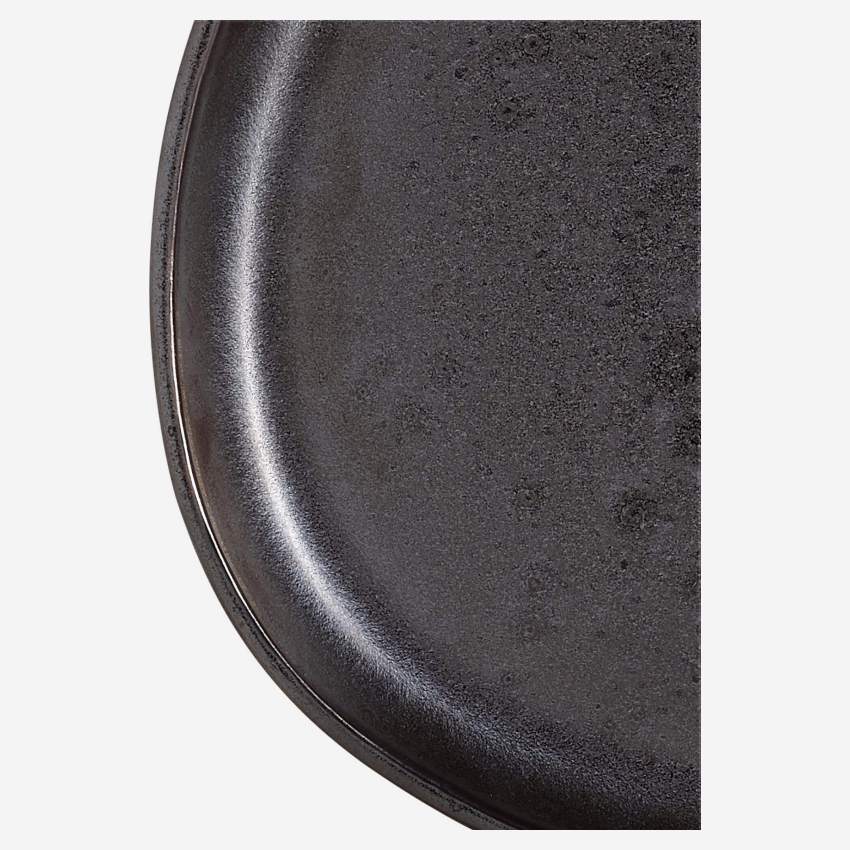 Dessertbord porselein - 23,5 cm - Zwart