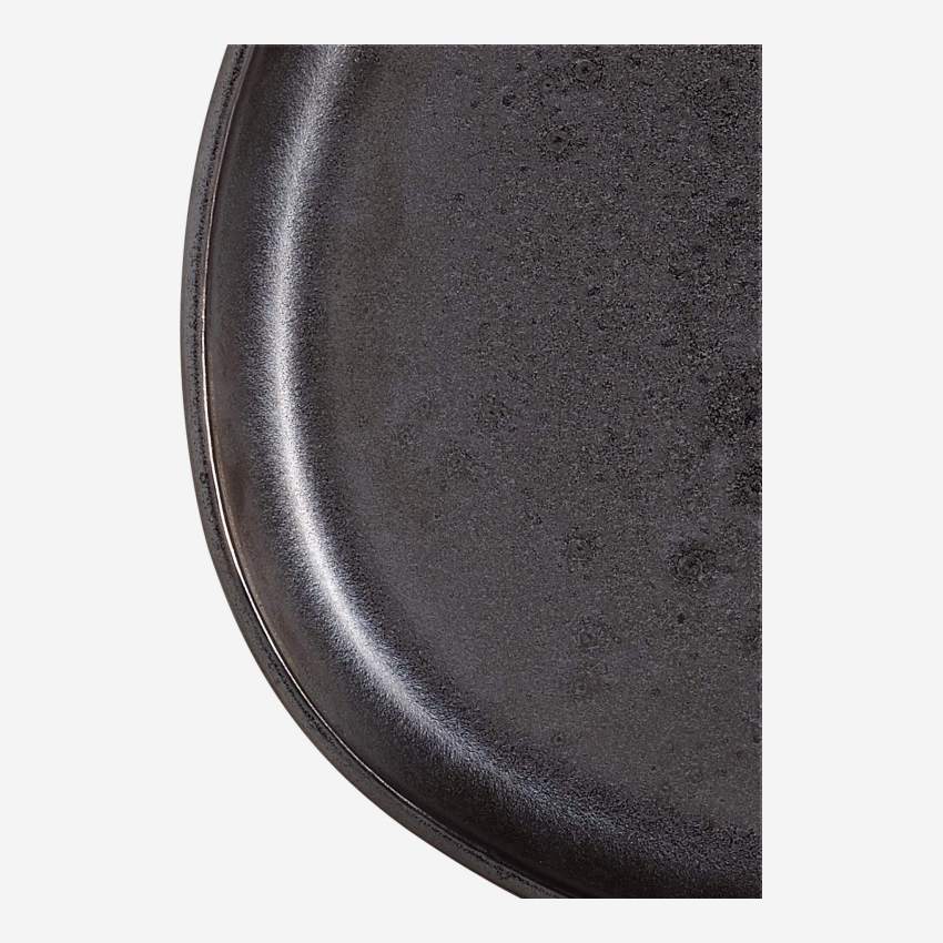 Dessertbord porselein - 23,5 cm - Zwart