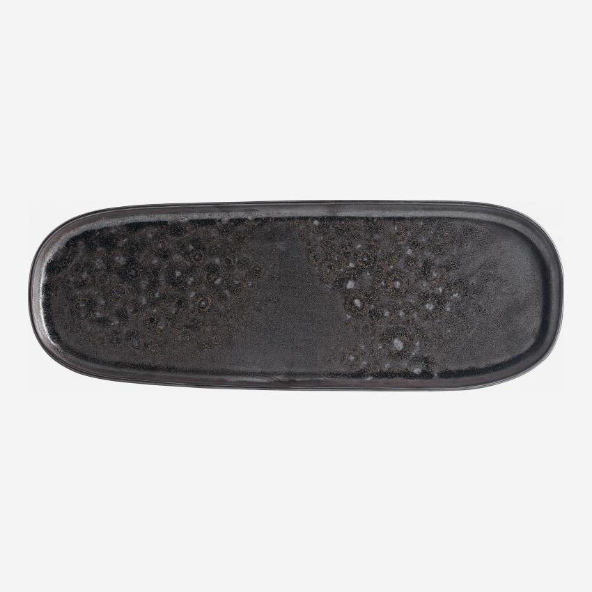 Servierplatte aus Porzellan - 50,5cm - Schwarz