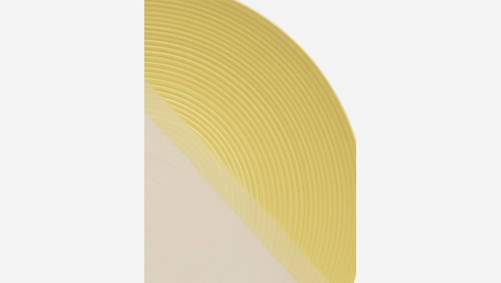 Prato raso em grés - 28 cm - Amarelo