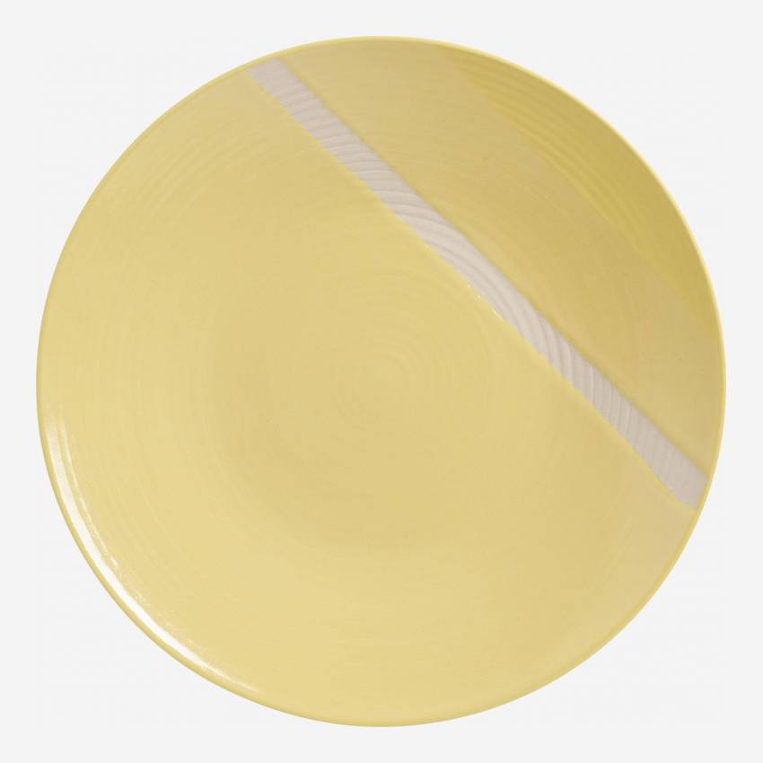 Dessertbord aardewerk - 21,5 cm - Geel