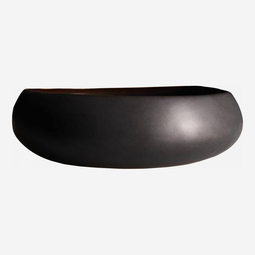 Diep bord van aardewerk - 31 cm - Zwart