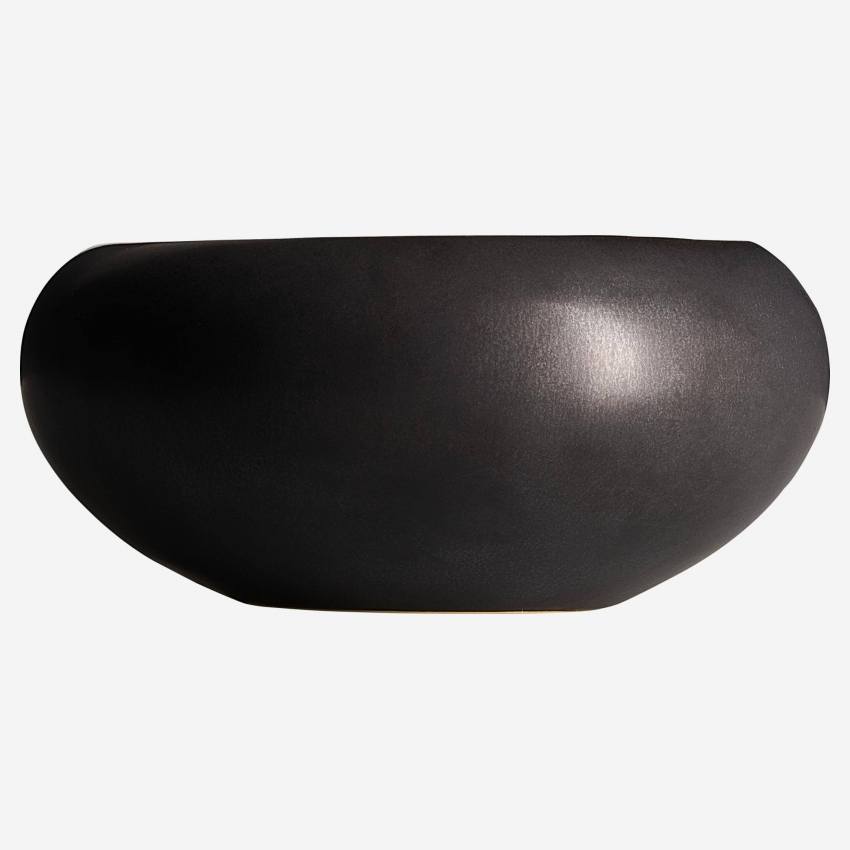 Schale aus Sandstein - 13,5 cm - Schwarz