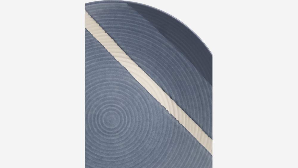 Dessertbord aardewerk - 21,5 cm - Grijs blauw