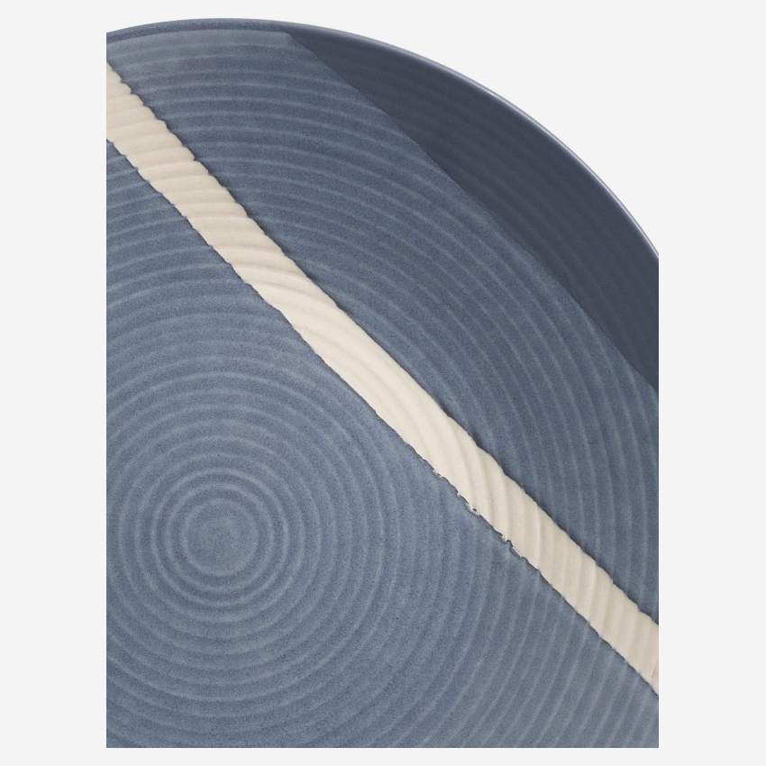 Dessertbord aardewerk - 21,5 cm - Grijs blauw