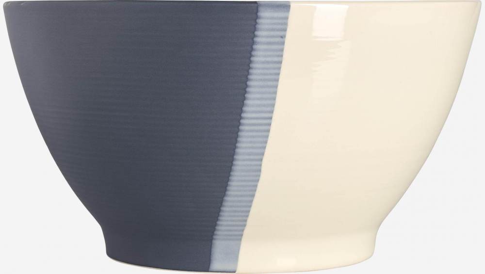 Saladeira de grés - 23 cm - Azul cinza