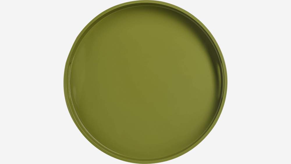 Bandeja redonda lacada - 45 cm - Verde
