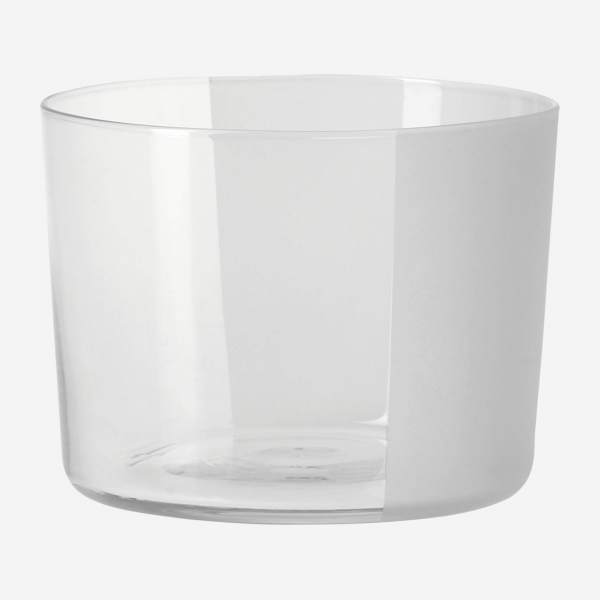 Becher aus Glas mit Teilen aus Milchglas - 190 ml