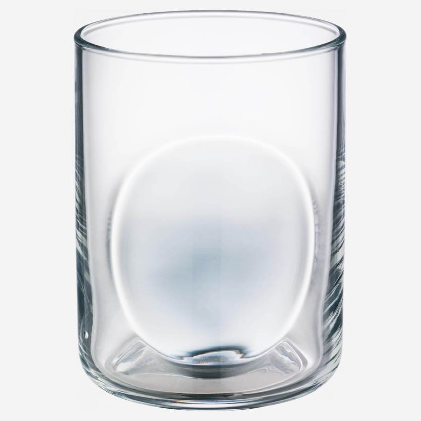 Copo de vidro - 10 cm - Cinza