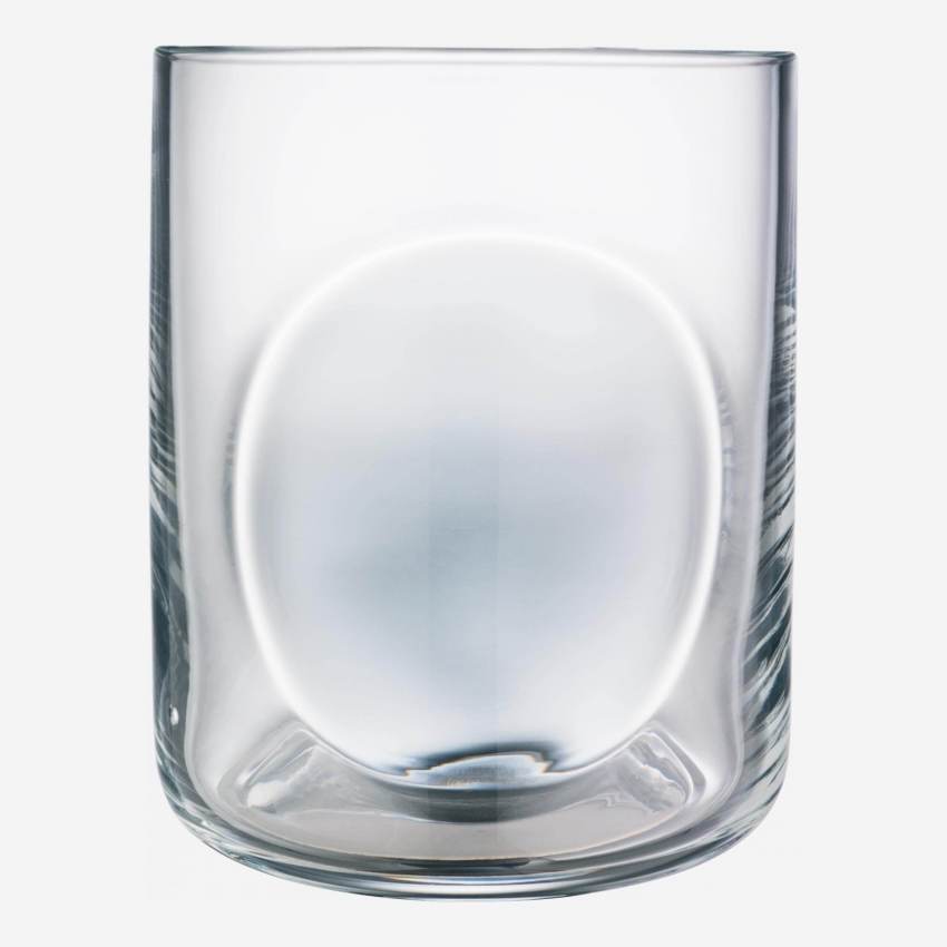 Copo de vidro - 10 cm - Cinza