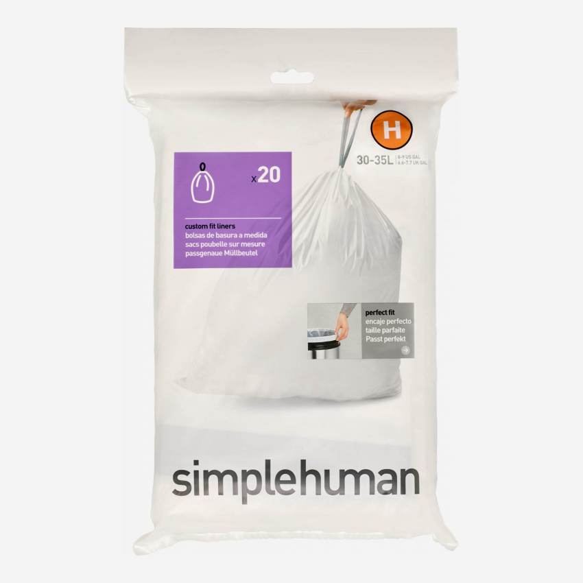 Simplehuman - Bolsa de basura 30L talla H - Habitat