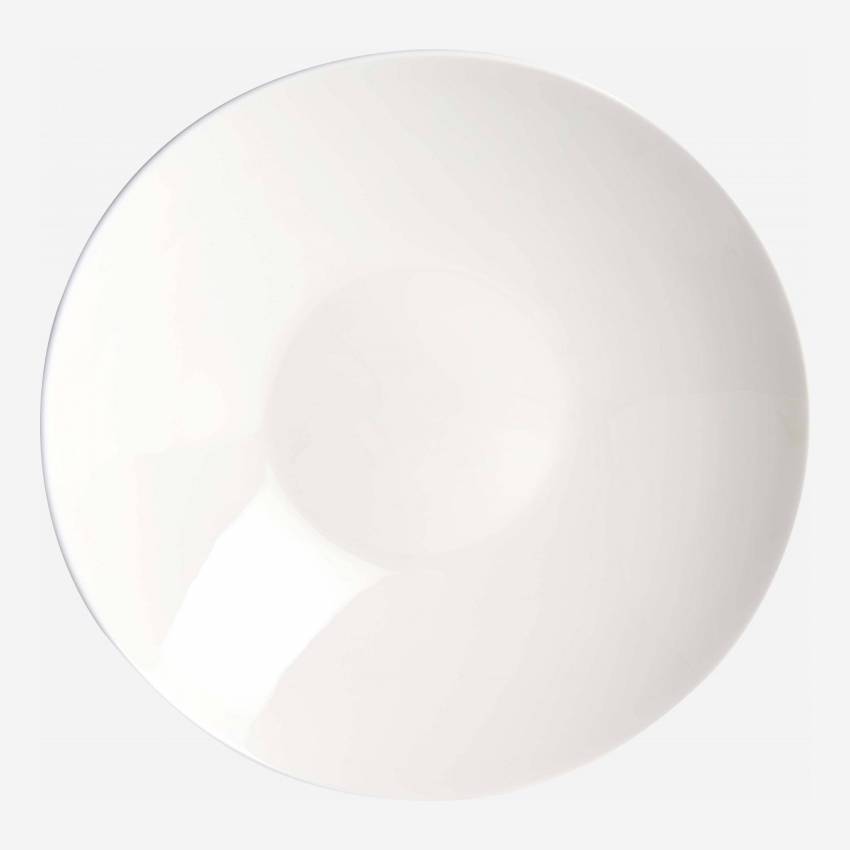 Prato de massa de porcelana - 24 cm - Branco