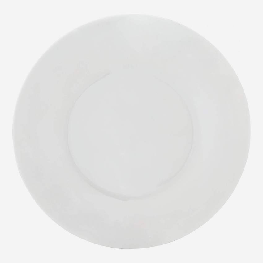 Plat bord van porselein - 30 cm – Wit 
