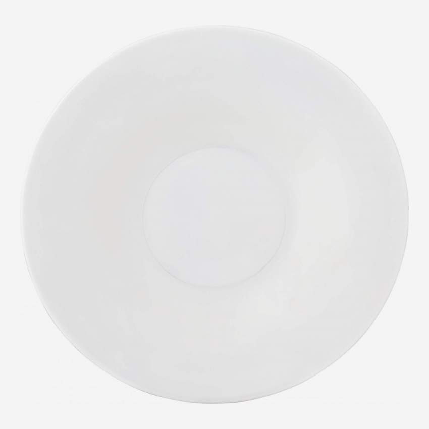 Diep bord van porselein - 27 cm – Wit