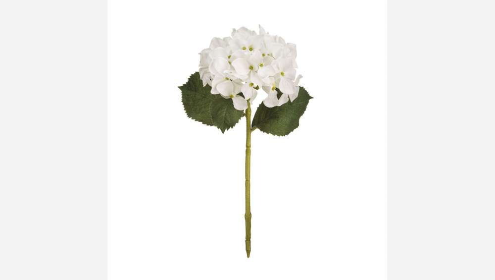 Hortensia artificiel 26cm blanc