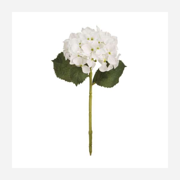 Hortensia artificiel 26cm blanc