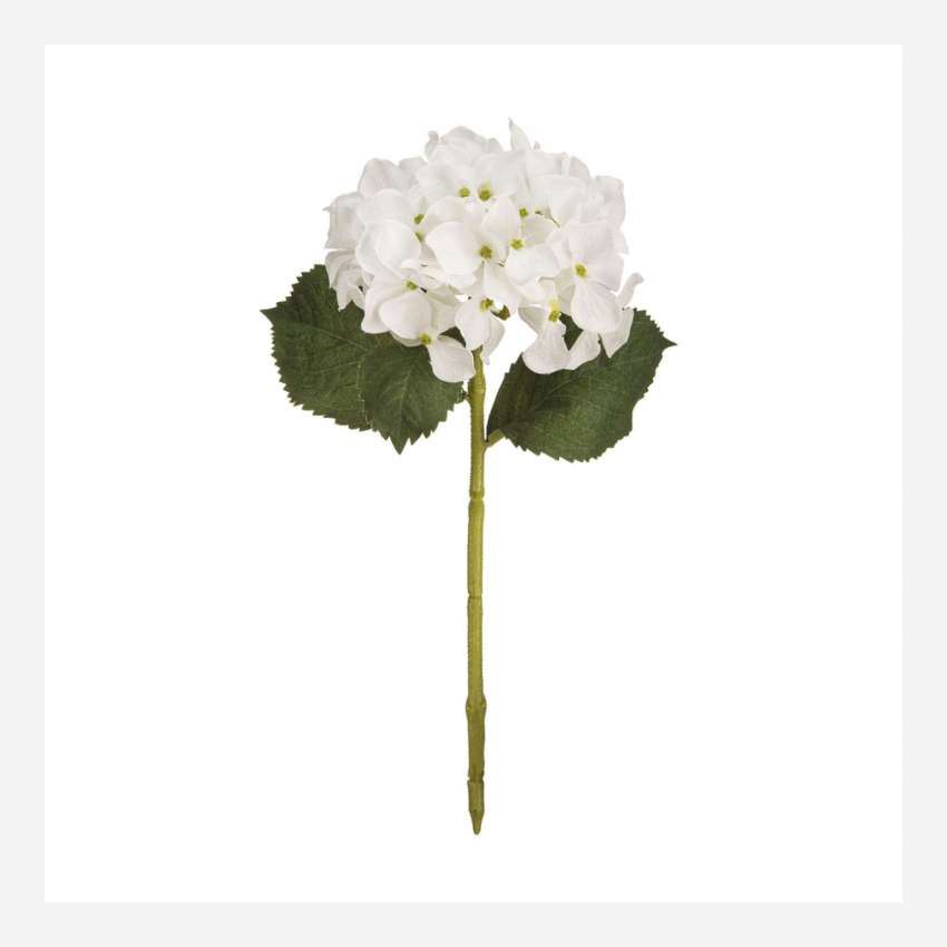 Hortensia artificial 26cm blanco