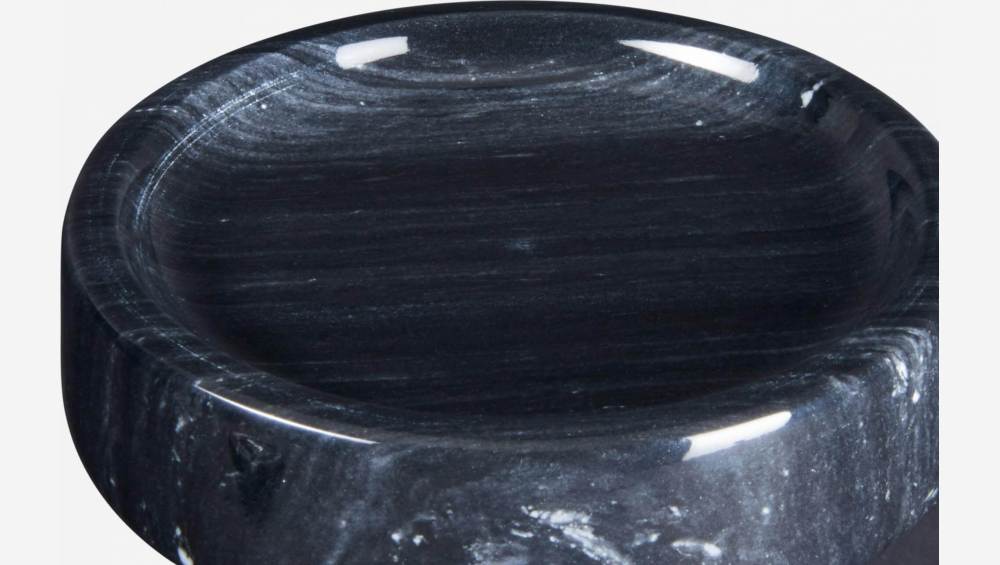 Seifenschale aus Marmor, schwarz